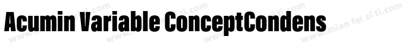 Acumin Variable ConceptCondensed Ul字体转换